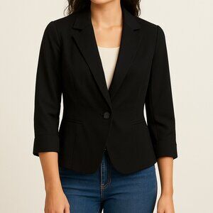 LUX. Black Cropped Blazer